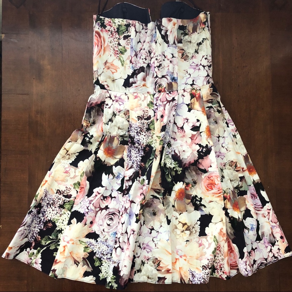ASOS Strapless High-Waist Floral Dress - Picture 3 of 5